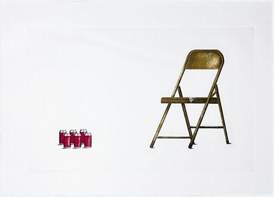 折叠椅和苏打水的图案